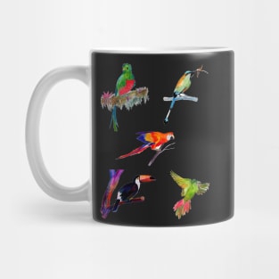 Tropical Birds - Parrot, Quetzal, Motmot, Toucan, Macaw Mug